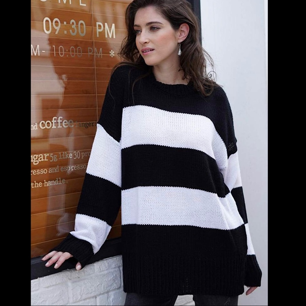 Oversized Stripe Sweater